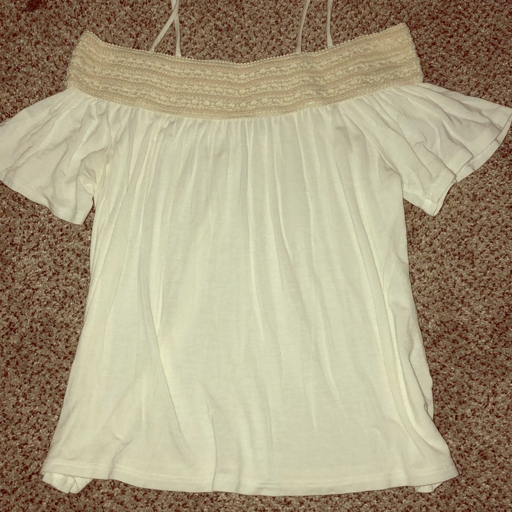 White off the shoulder top